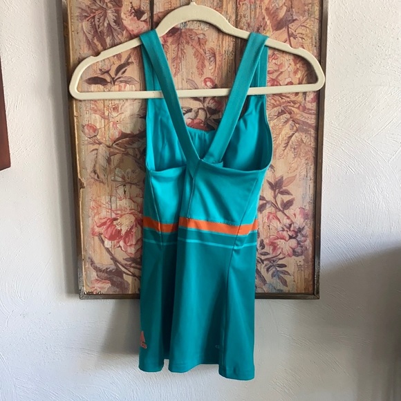 ADIDAS CLIMALITE STRETCH RETRO TEAL YOGA WORKOUT TANK TOP XS - Picture 5 of 15